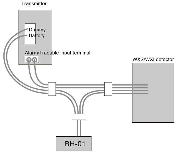 Схема подключения OPTEX BH-01