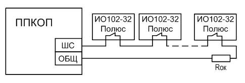 Схема подключения ИО 102-32 "Полюс-2"