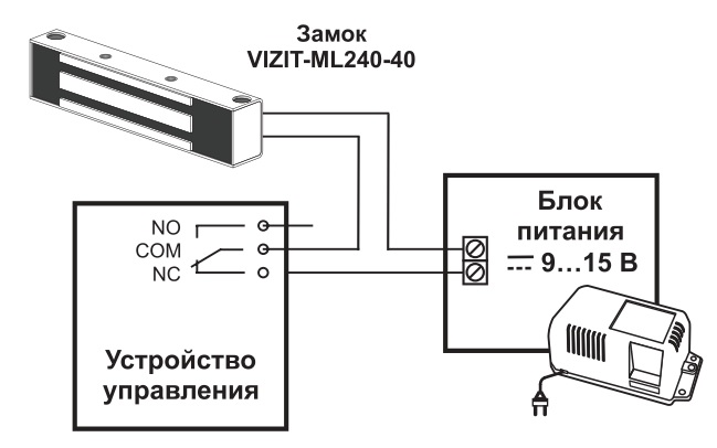 Схема подключения VIZIT-ML240-40